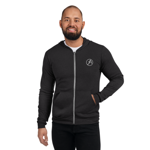 LOP Unisex zip hoodie (front & back)